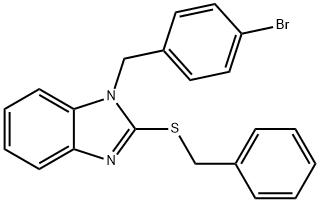 2-benzylsulfanyl-1-[(4-bromophenyl)methyl]benzimidazole Struktur