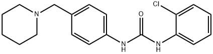 1-(2-chlorophenyl)-3-[4-(piperidin-1-ylmethyl)phenyl]urea Struktur