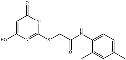 N-(2,4-dimethylphenyl)-2-[(4-hydroxy-6-oxo-1H-pyrimidin-2-yl)sulfanyl]acetamide Struktur