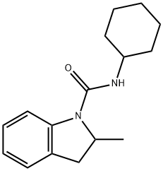 N-cyclohexyl-2-methyl-2,3-dihydroindole-1-carboxamide Struktur