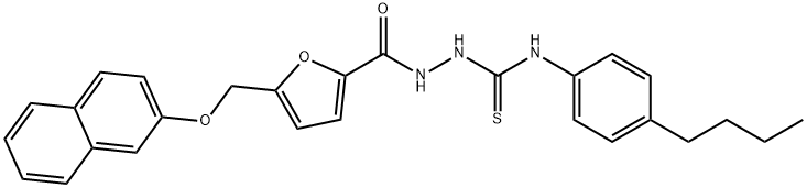 1-(4-butylphenyl)-3-[[5-(naphthalen-2-yloxymethyl)furan-2-carbonyl]amino]thiourea Struktur