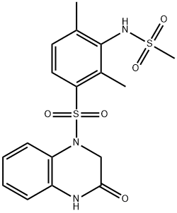 N-[2,6-dimethyl-3-[(3-oxo-2,4-dihydroquinoxalin-1-yl)sulfonyl]phenyl]methanesulfonamide Struktur