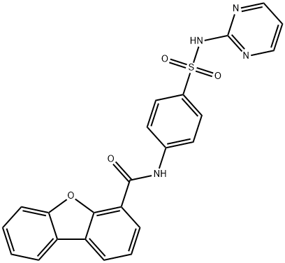 N-[4-(pyrimidin-2-ylsulfamoyl)phenyl]dibenzofuran-4-carboxamide Struktur