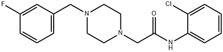 N-(2-chlorophenyl)-2-[4-[(3-fluorophenyl)methyl]piperazin-1-yl]acetamide Struktur