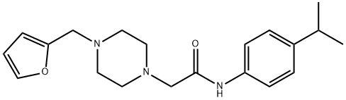 2-[4-(furan-2-ylmethyl)piperazin-1-yl]-N-(4-propan-2-ylphenyl)acetamide Struktur