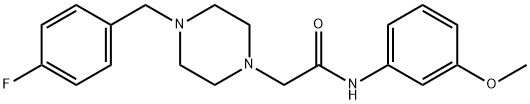 2-[4-[(4-fluorophenyl)methyl]piperazin-1-yl]-N-(3-methoxyphenyl)acetamide Struktur