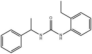 1-(2-ethylphenyl)-3-(1-phenylethyl)urea Struktur