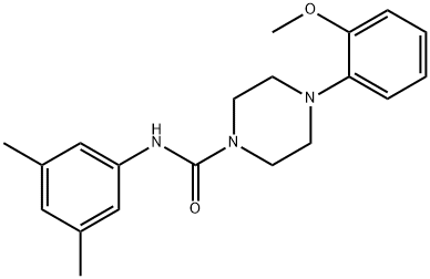 N-(3,5-dimethylphenyl)-4-(2-methoxyphenyl)piperazine-1-carboxamide Struktur