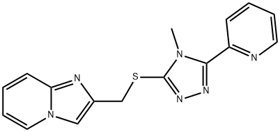 2-[(4-methyl-5-pyridin-2-yl-1,2,4-triazol-3-yl)sulfanylmethyl]imidazo[1,2-a]pyridine Struktur