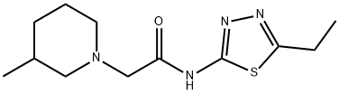 N-(5-ethyl-1,3,4-thiadiazol-2-yl)-2-(3-methylpiperidin-1-yl)acetamide Struktur