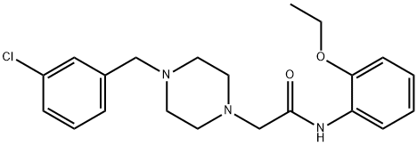 2-[4-[(3-chlorophenyl)methyl]piperazin-1-yl]-N-(2-ethoxyphenyl)acetamide Struktur