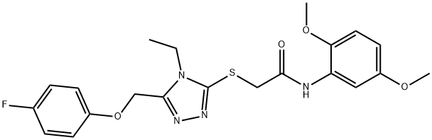 N-(2,5-dimethoxyphenyl)-2-[[4-ethyl-5-[(4-fluorophenoxy)methyl]-1,2,4-triazol-3-yl]sulfanyl]acetamide|