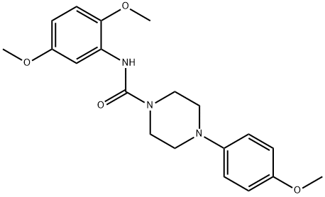 N-(2,5-dimethoxyphenyl)-4-(4-methoxyphenyl)piperazine-1-carboxamide Struktur