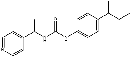 1-(4-butan-2-ylphenyl)-3-(1-pyridin-4-ylethyl)urea Struktur