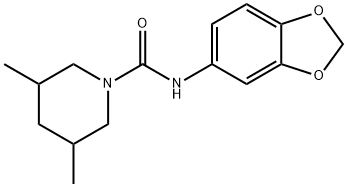 N-(1,3-benzodioxol-5-yl)-3,5-dimethylpiperidine-1-carboxamide Struktur