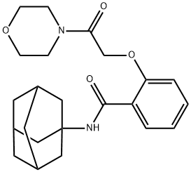 N-(1-adamantyl)-2-(2-morpholin-4-yl-2-oxoethoxy)benzamide Struktur