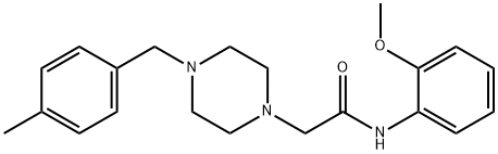 N-(2-methoxyphenyl)-2-[4-[(4-methylphenyl)methyl]piperazin-1-yl]acetamide Struktur