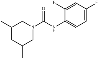 N-(2,4-difluorophenyl)-3,5-dimethylpiperidine-1-carboxamide Struktur