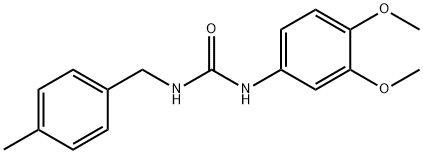 1-(3,4-dimethoxyphenyl)-3-[(4-methylphenyl)methyl]urea Struktur