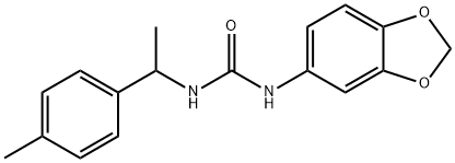 1-(1,3-benzodioxol-5-yl)-3-[1-(4-methylphenyl)ethyl]urea Struktur