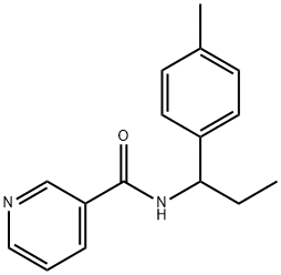 N-[1-(4-methylphenyl)propyl]pyridine-3-carboxamide Struktur