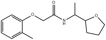 2-(2-methylphenoxy)-N-[1-(oxolan-2-yl)ethyl]acetamide Struktur