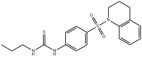 1-[4-(3,4-dihydro-2H-quinolin-1-ylsulfonyl)phenyl]-3-propylthiourea Struktur