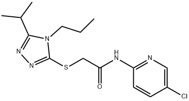 N-(5-chloropyridin-2-yl)-2-[(5-propan-2-yl-4-propyl-1,2,4-triazol-3-yl)sulfanyl]acetamide Struktur