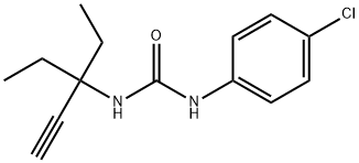 1-(4-chlorophenyl)-3-(3-ethylpent-1-yn-3-yl)urea Struktur