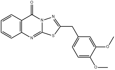 2-[(3,4-dimethoxyphenyl)methyl]-[1,3,4]thiadiazolo[2,3-b]quinazolin-5-one Struktur