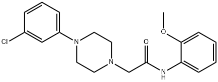 2-[4-(3-chlorophenyl)piperazin-1-yl]-N-(2-methoxyphenyl)acetamide Struktur