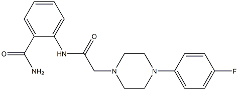 2-[[2-[4-(4-fluorophenyl)piperazin-1-yl]acetyl]amino]benzamide Struktur