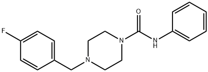 4-[(4-fluorophenyl)methyl]-N-phenylpiperazine-1-carboxamide Struktur