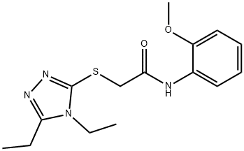 2-[(4,5-diethyl-1,2,4-triazol-3-yl)sulfanyl]-N-(2-methoxyphenyl)acetamide Struktur