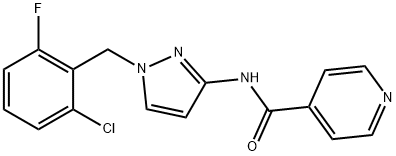 N-[1-[(2-chloro-6-fluorophenyl)methyl]pyrazol-3-yl]pyridine-4-carboxamide Struktur