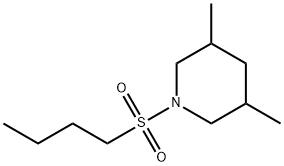 1-butylsulfonyl-3,5-dimethylpiperidine Struktur