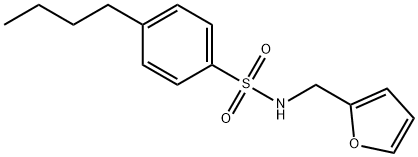 4-butyl-N-(furan-2-ylmethyl)benzenesulfonamide Struktur