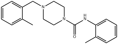 N-(2-methylphenyl)-4-[(2-methylphenyl)methyl]piperazine-1-carboxamide Struktur