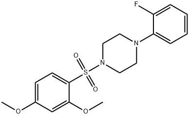 1-(2,4-dimethoxyphenyl)sulfonyl-4-(2-fluorophenyl)piperazine Struktur