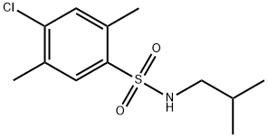 4-chloro-2,5-dimethyl-N-(2-methylpropyl)benzenesulfonamide Struktur