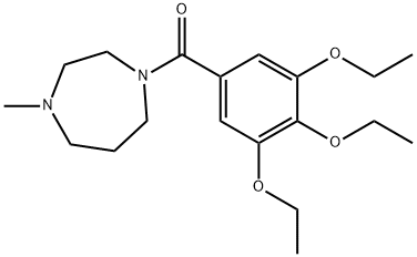 (4-methyl-1,4-diazepan-1-yl)-(3,4,5-triethoxyphenyl)methanone Struktur