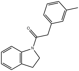 1-(2,3-dihydroindol-1-yl)-2-(3-methylphenyl)ethanone Struktur