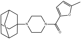 [4-(1-adamantyl)piperazin-1-yl]-(5-methylfuran-2-yl)methanone Struktur