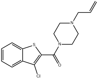 (3-chloro-1-benzothiophen-2-yl)-(4-prop-2-enylpiperazin-1-yl)methanone Struktur