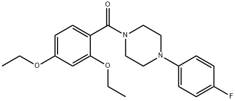 (2,4-diethoxyphenyl)-[4-(4-fluorophenyl)piperazin-1-yl]methanone Struktur