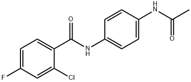 N-(4-acetamidophenyl)-2-chloro-4-fluorobenzamide Struktur