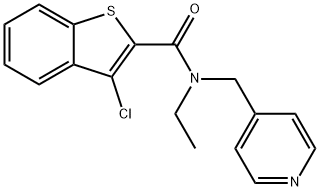 3-chloro-N-ethyl-N-(pyridin-4-ylmethyl)-1-benzothiophene-2-carboxamide Struktur