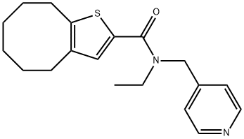 N-ethyl-N-(pyridin-4-ylmethyl)-4,5,6,7,8,9-hexahydrocycloocta[b]thiophene-2-carboxamide Struktur