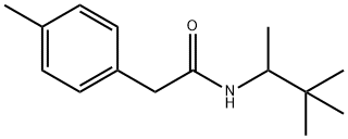 N-(3,3-dimethylbutan-2-yl)-2-(4-methylphenyl)acetamide Struktur