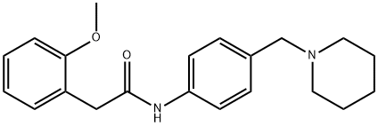 2-(2-methoxyphenyl)-N-[4-(piperidin-1-ylmethyl)phenyl]acetamide Struktur